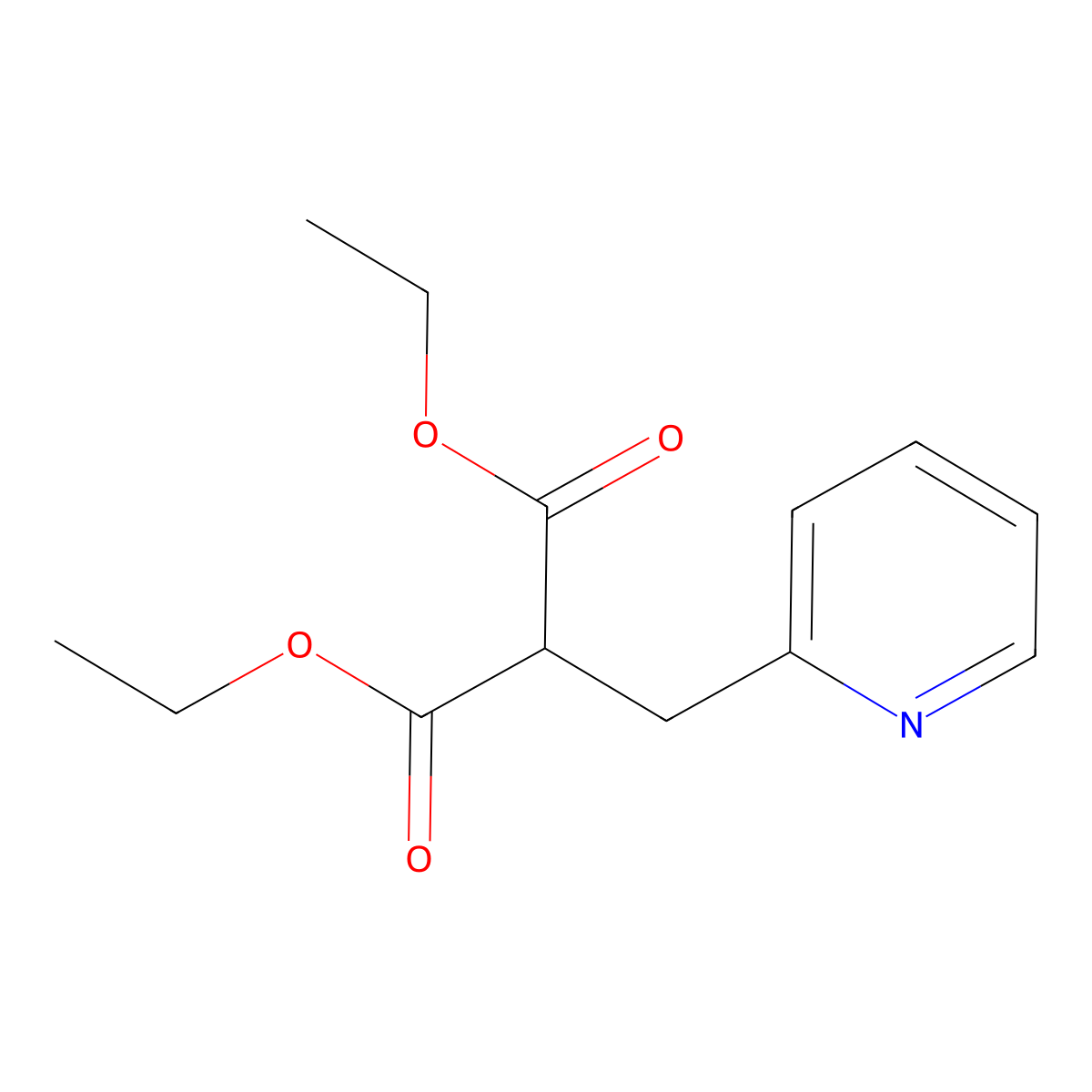 Diethyl (2-pyridylmethyl)malonate molecular structure, CAS 3243-01-4