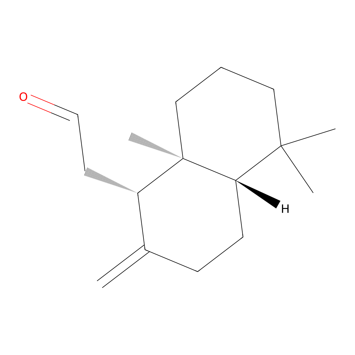 Bicyclohomofarnesal molecular structure, CAS 3243-36-5