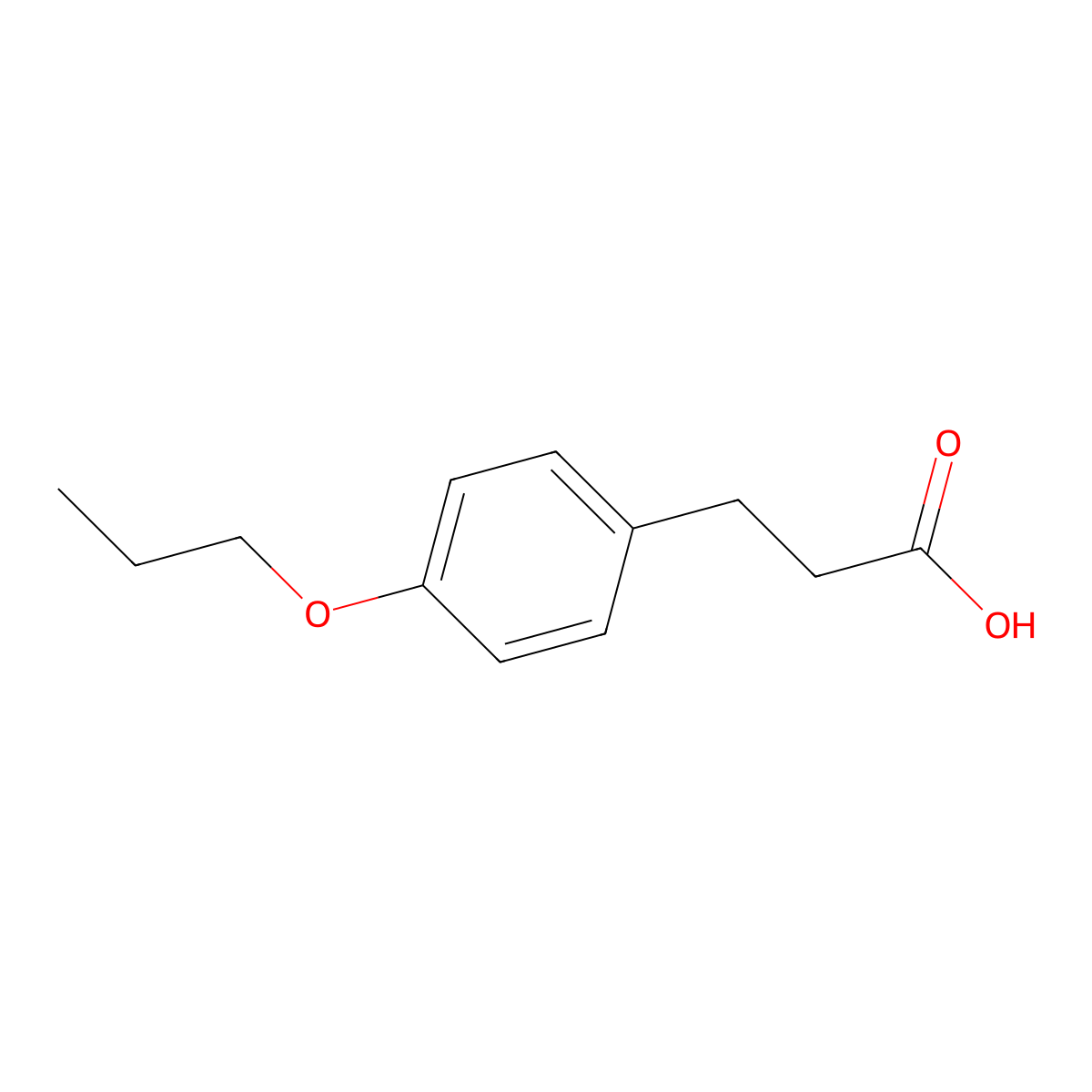 3-(4-Propoxyphenyl)propanoic acid molecular structure, CAS 3243-40-1