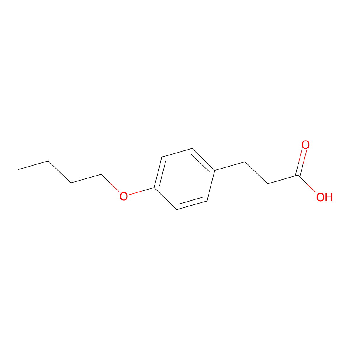 3-(4-butoxyphenyl)propanoic Acid molecular structure, CAS 3243-41-2