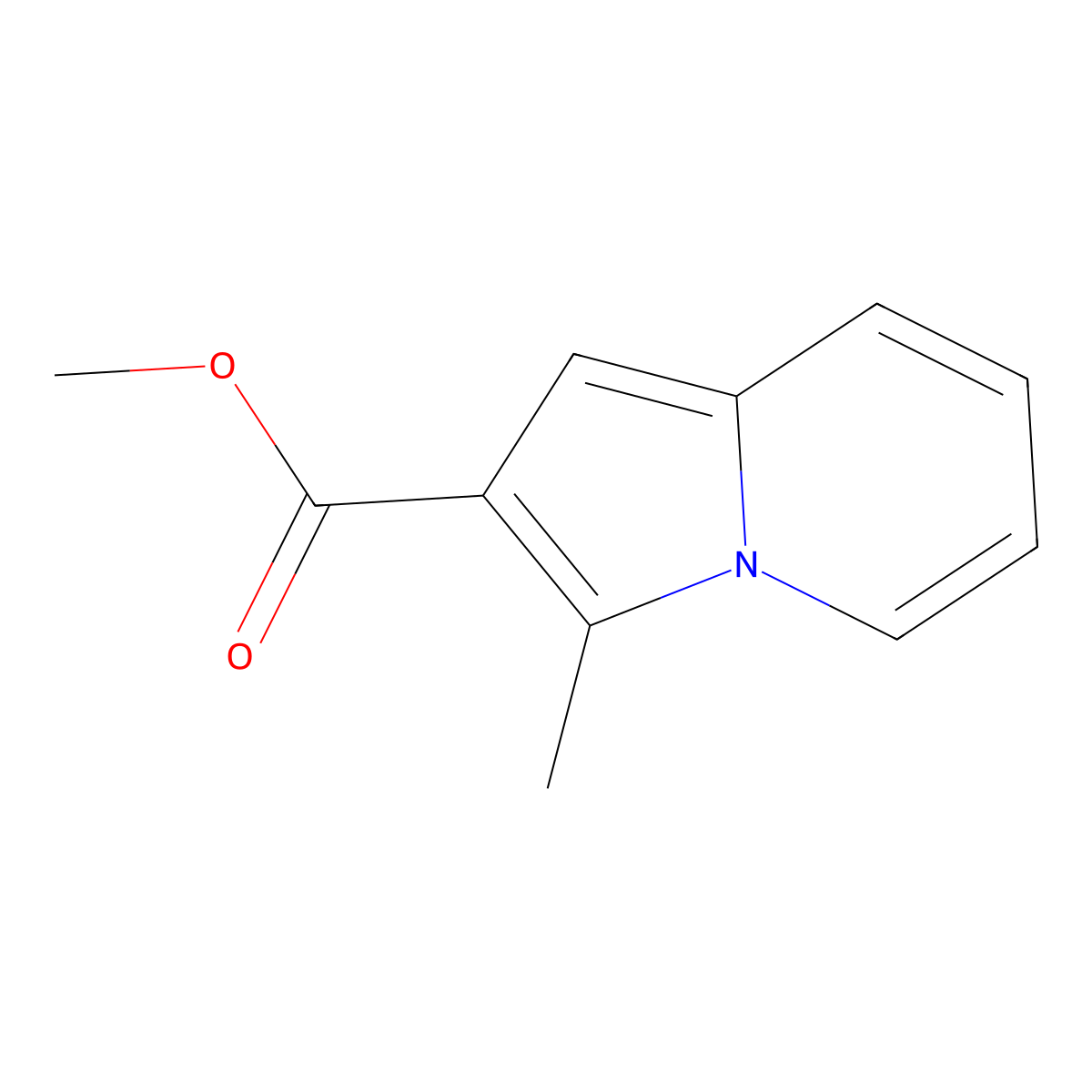 Methyl 3-methylindolizine-2-carboxylate molecular structure, CAS 3243-79-6