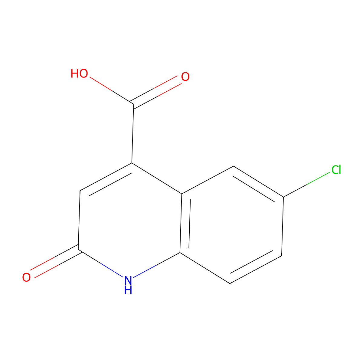 6-Chloro-2-oxo-1,2-dihydroquinoline-4-carboxylic acid molecular structure, CAS 32431-30-4