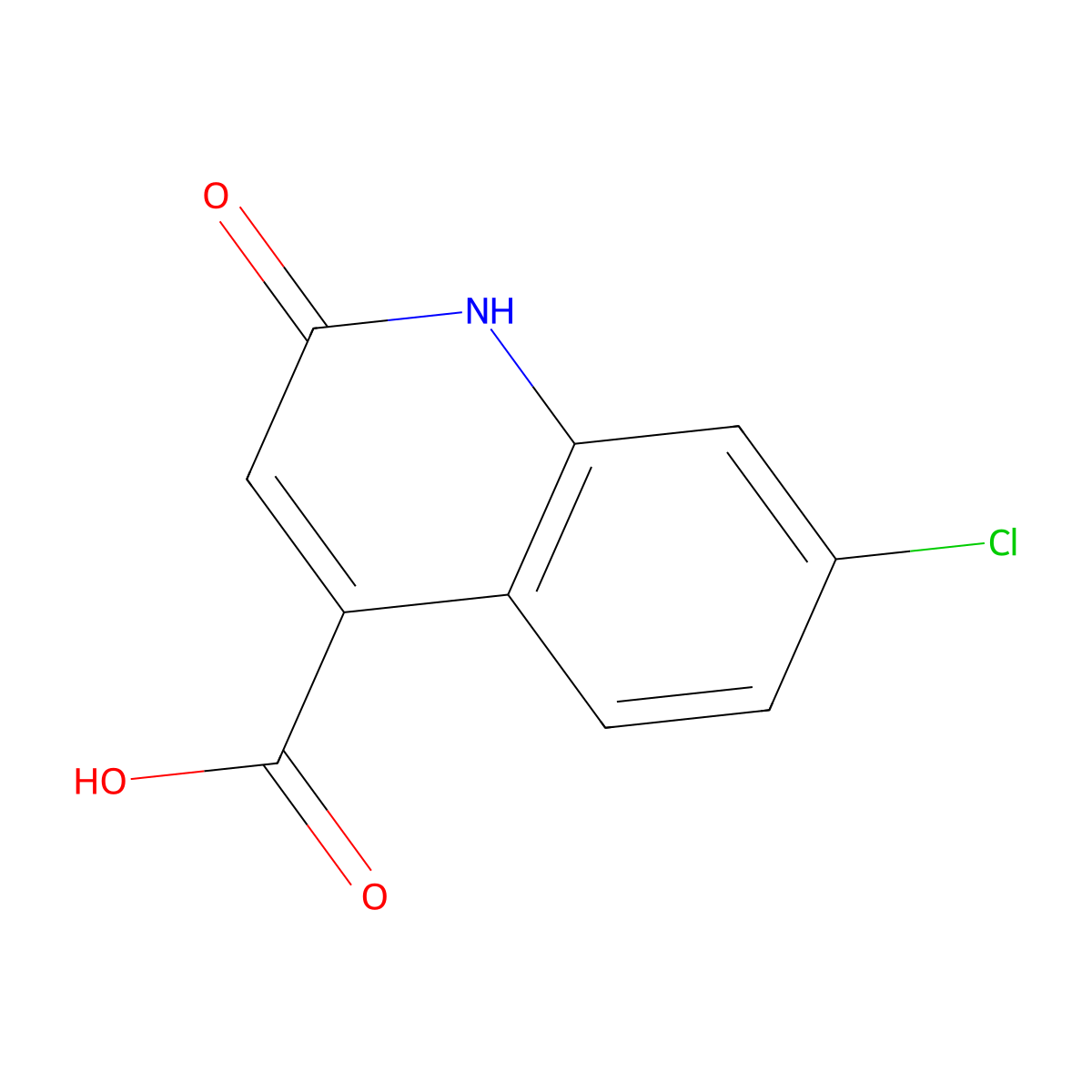 7-Chloro-2-oxo-1,2-dihydroquinoline-4-carboxylic acid molecular structure, CAS 32431-34-8