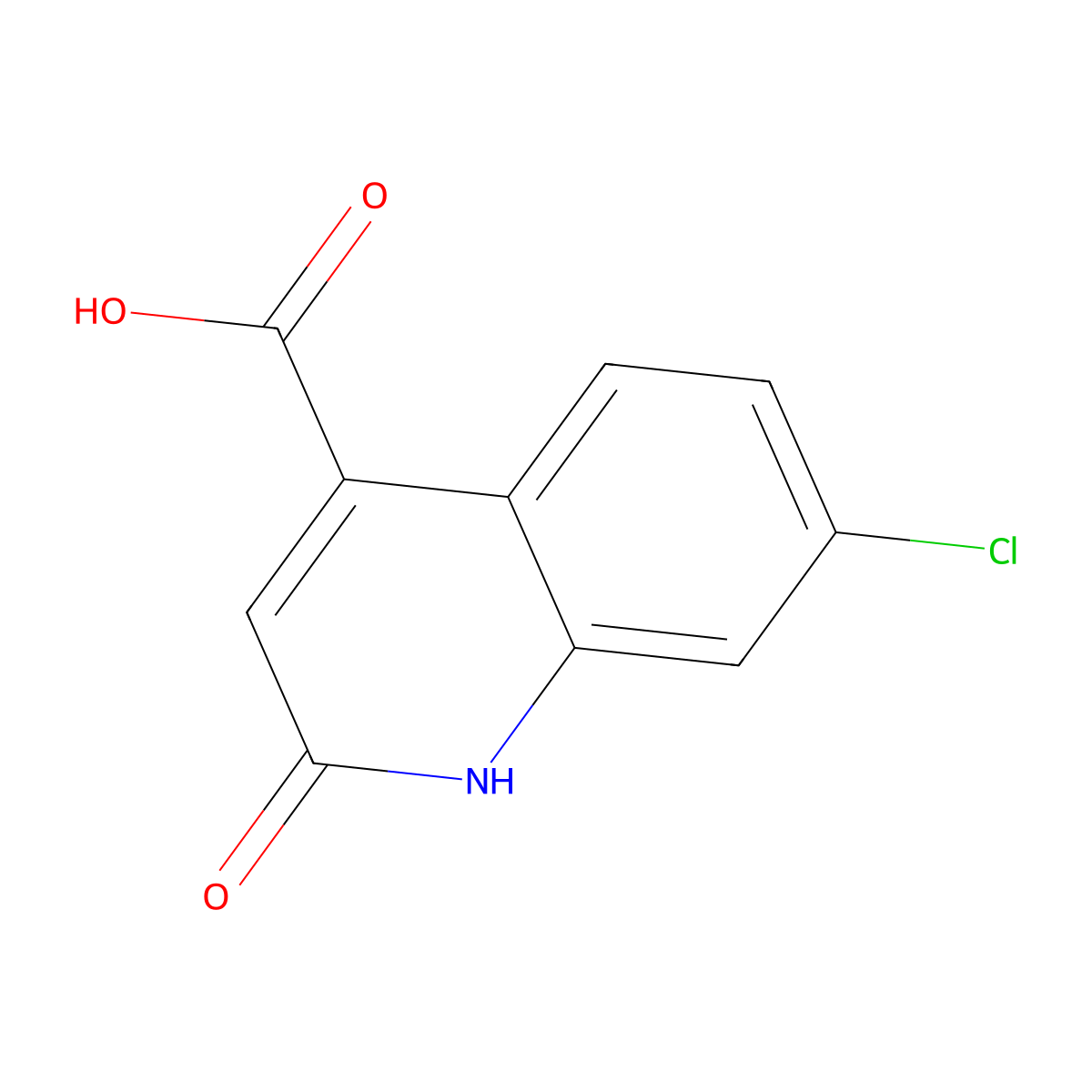 7-Chloro-2-oxo-1,2-dihydroquinoline-4-carboxylic acid molecular structure, CAS 32431-34-8