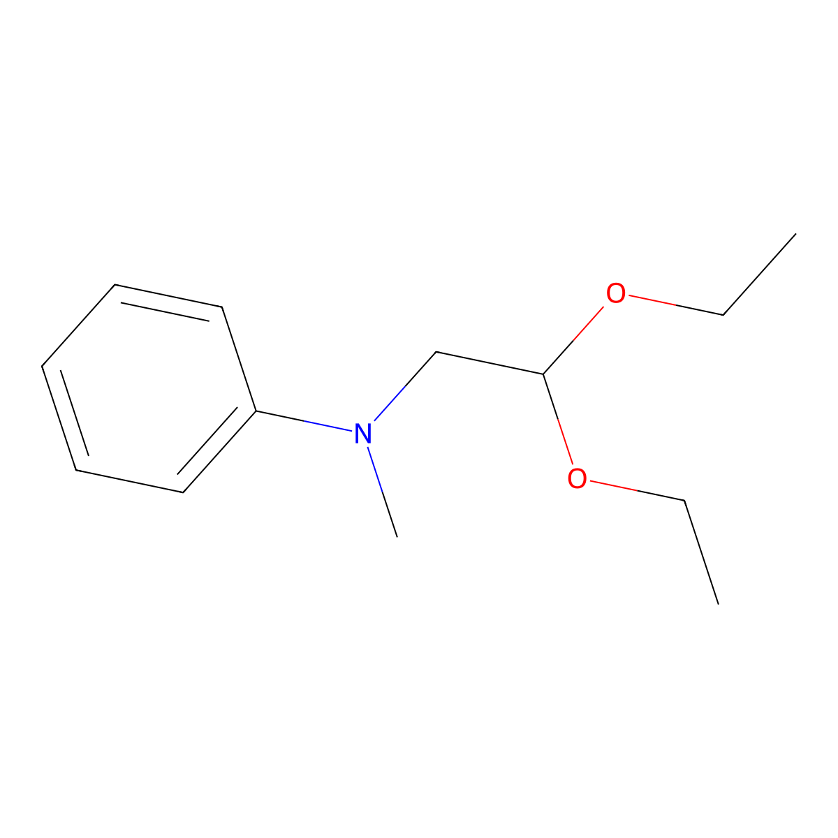 N-(2,2-diethoxyethyl)-N-methylaniline molecular structure, CAS 32431-43-9