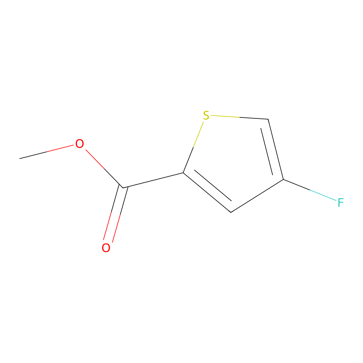 Methyl 4-fluorothiophene-2-carboxylate molecular structure, CAS 32431-75-7