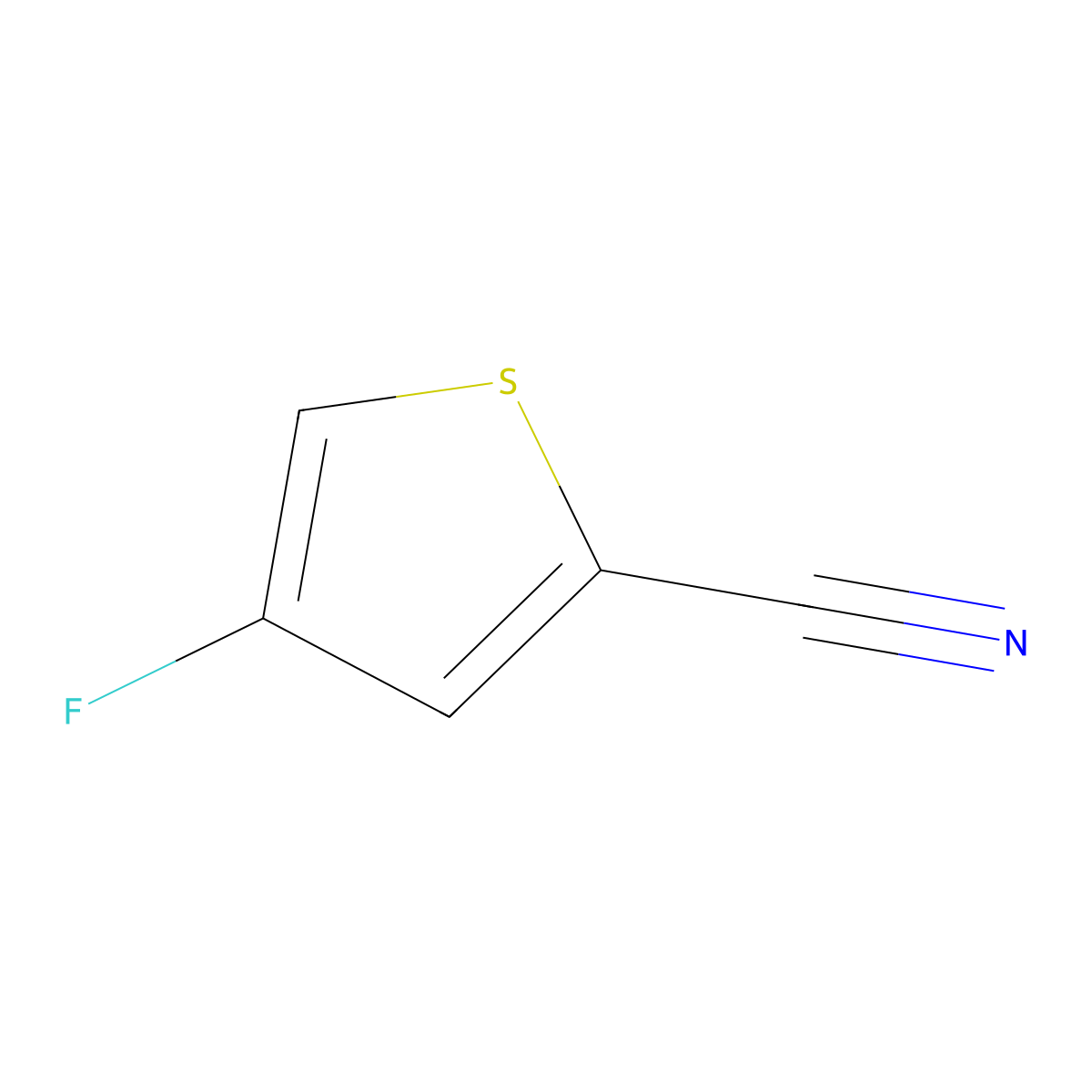 4-Fluorothiophene-2-carbonitrile molecular structure, CAS 32431-77-9