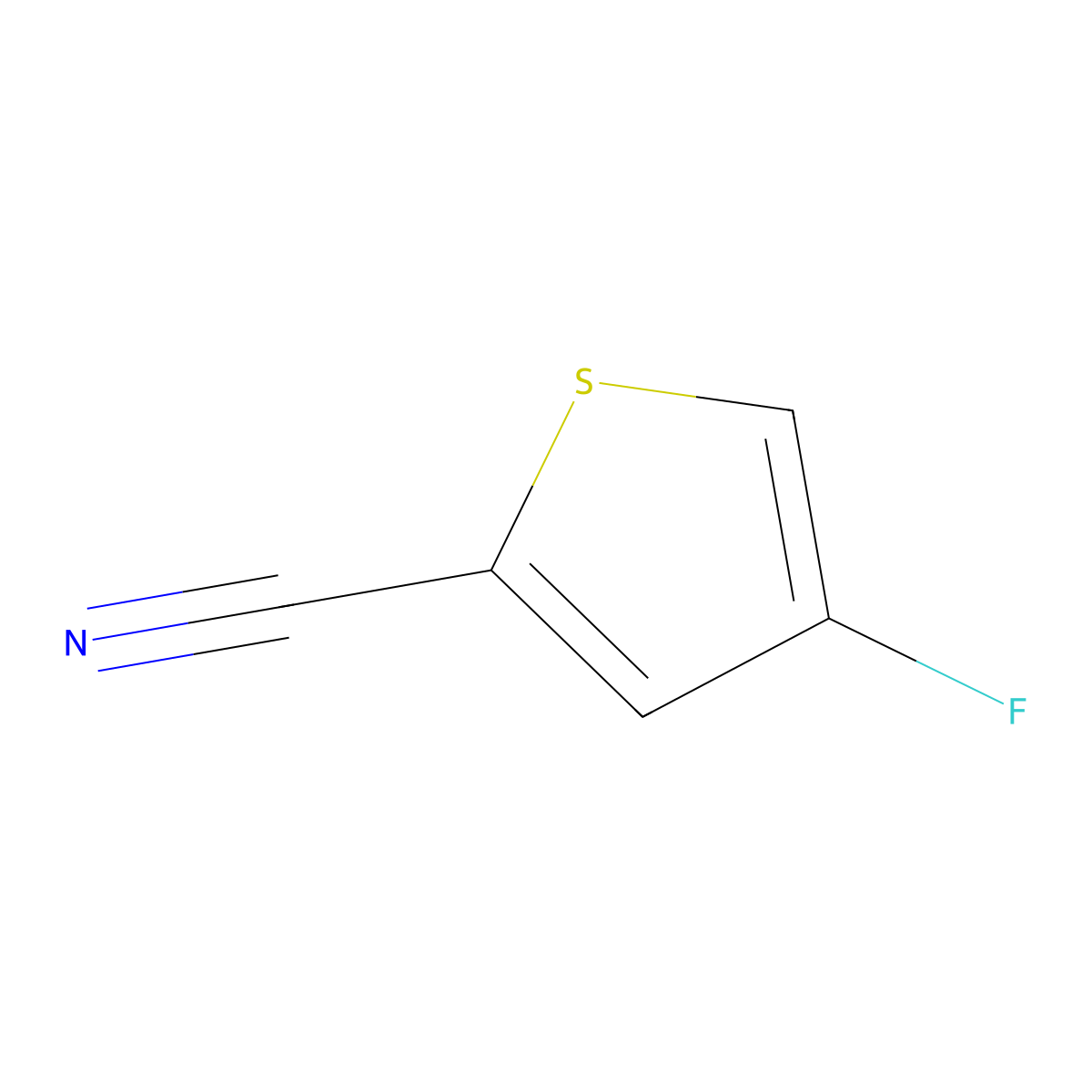 4-Fluorothiophene-2-carbonitrile molecular structure, CAS 32431-77-9