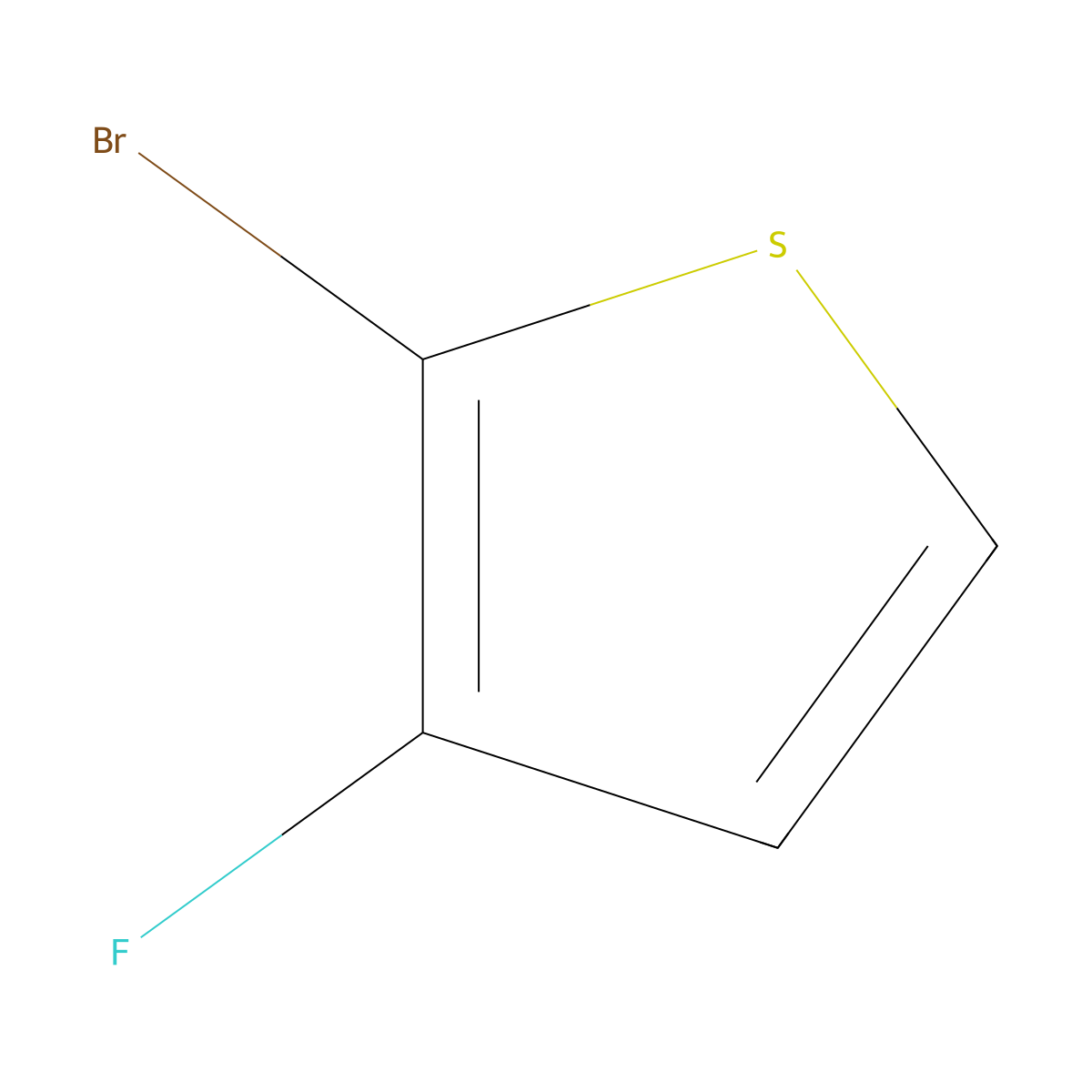 2-Bromo-3-fluorothiophene molecular structure, CAS 32431-78-0