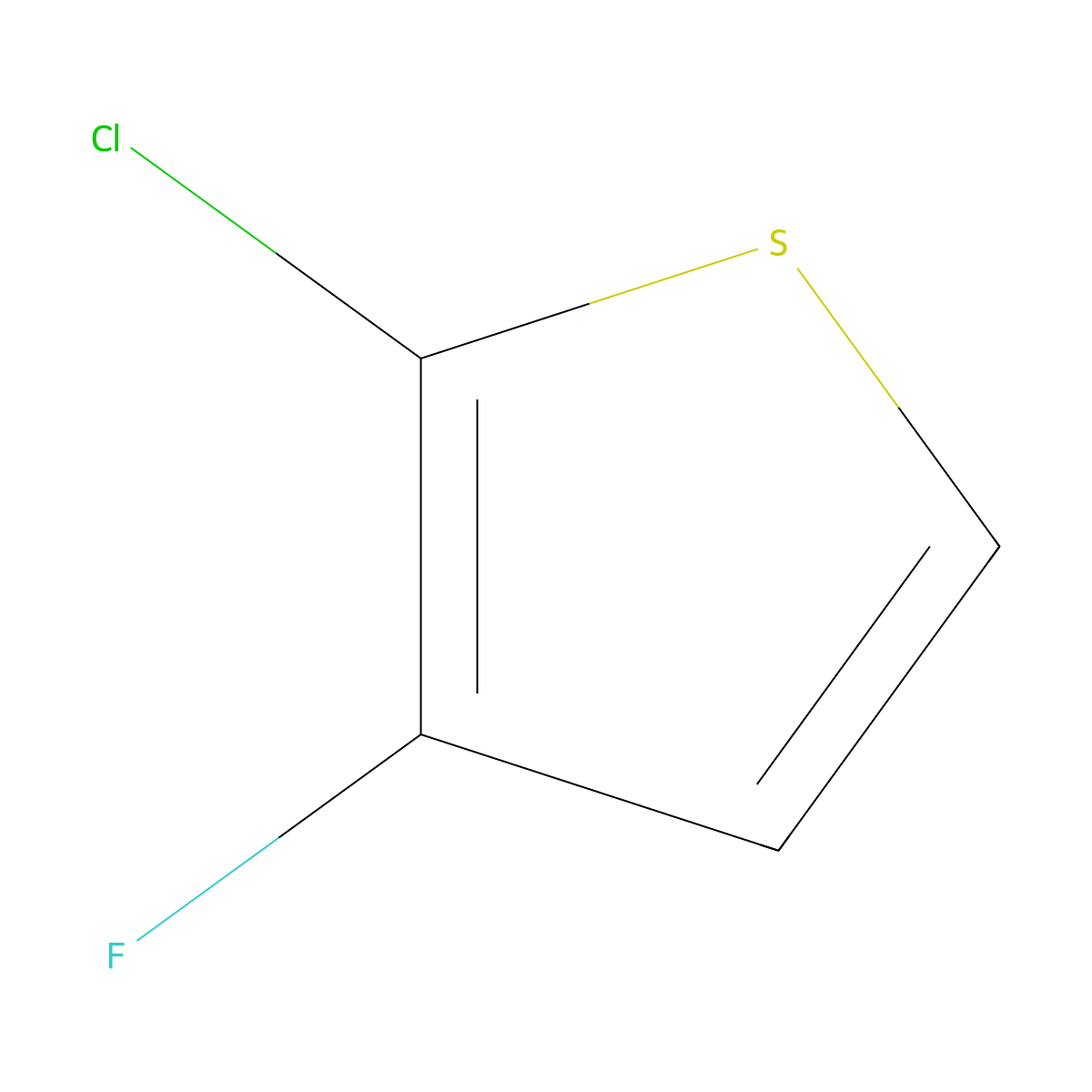 2-Chloro-3-fluorothiophene molecular structure, CAS 32431-79-1