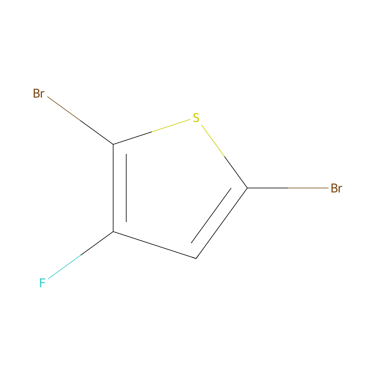 2,5-Dibromo-3-fluorothiophene molecular structure, CAS 32431-85-9