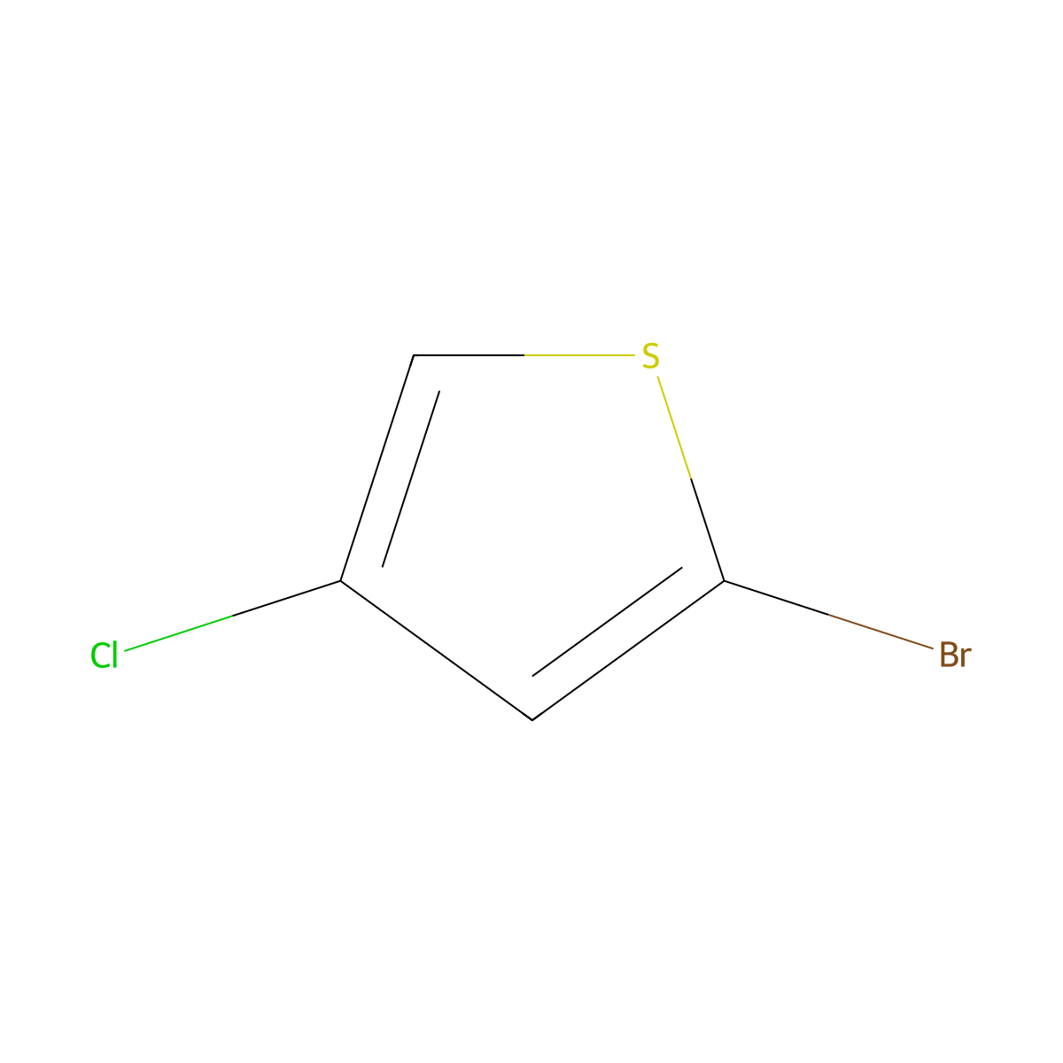 2-Bromo-4-chlorothiophene molecular structure, CAS 32431-92-8