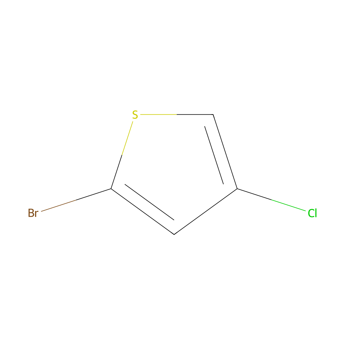 2-Bromo-4-chlorothiophene molecular structure, CAS 32431-92-8