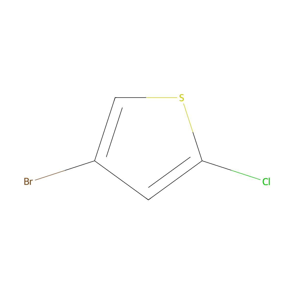 4-Bromo-2-chlorothiophene molecular structure, CAS 32431-93-9