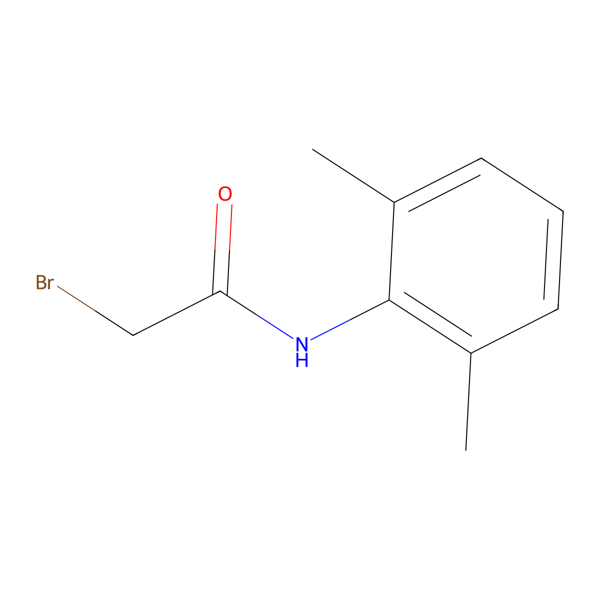 2-bromo-N-(2,6-dimethylphenyl)acetamide molecular structure, CAS 32433-61-7
