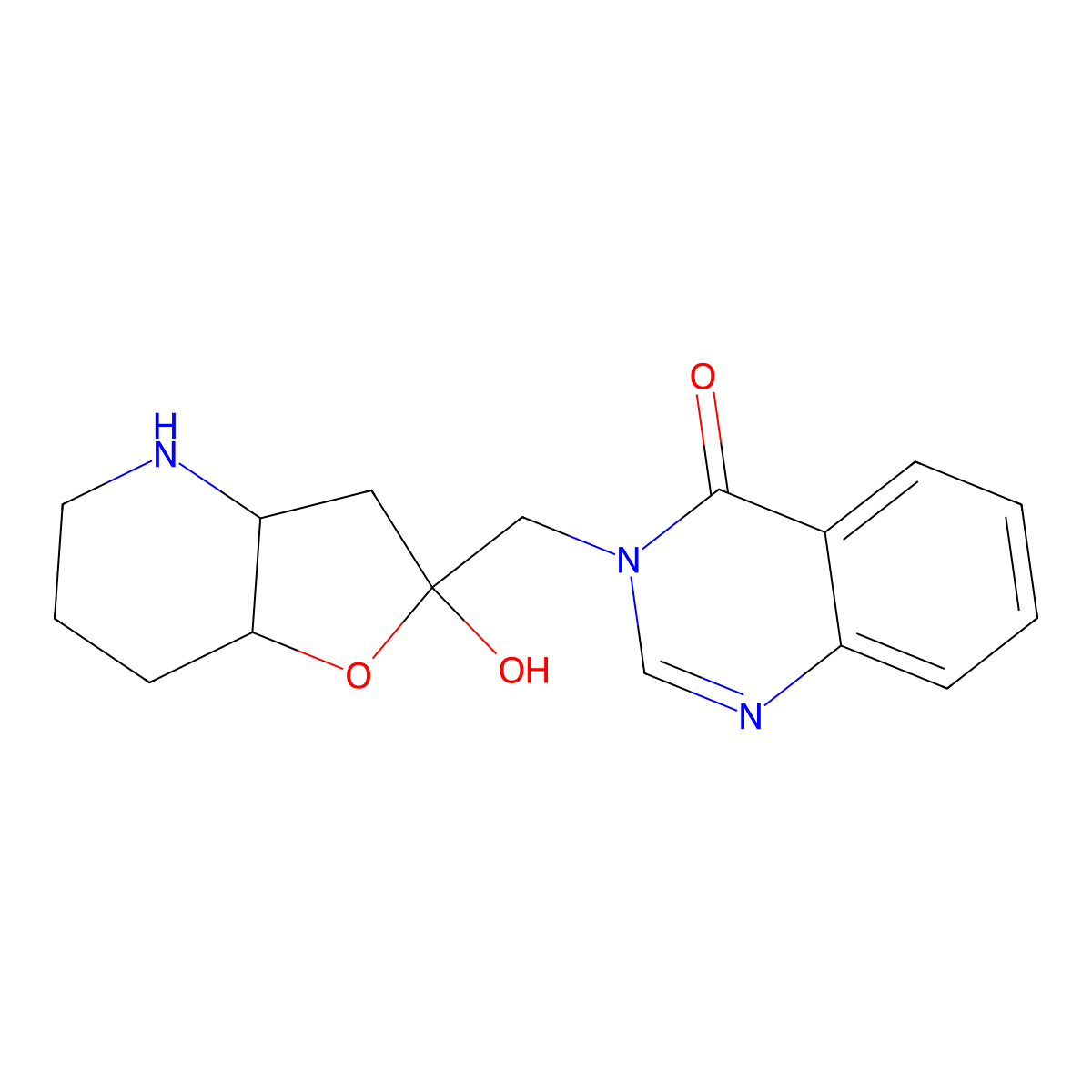 Isofebrifugine molecular structure, CAS 32434-44-9