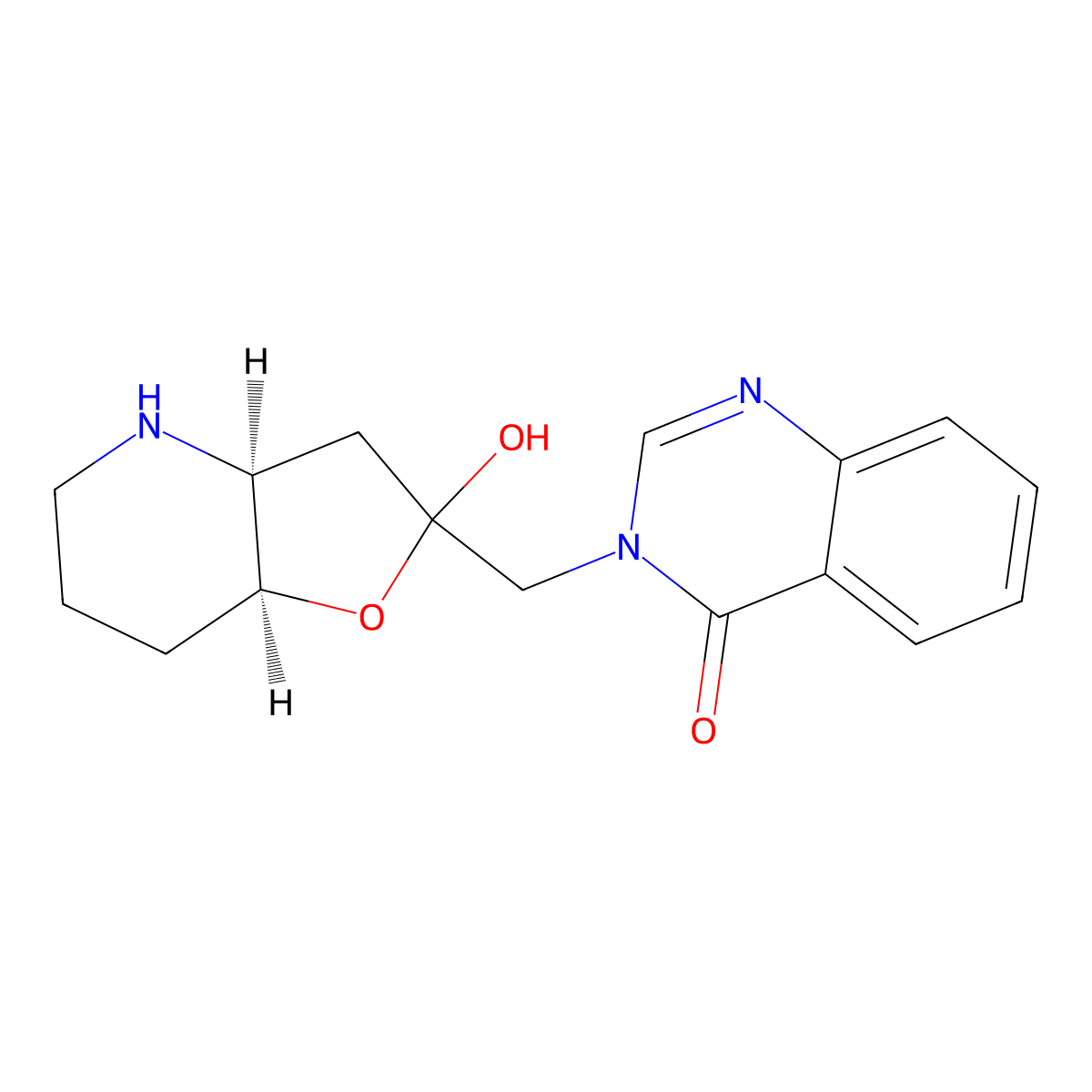 Isofebrifugine molecular structure, CAS 32434-44-9
