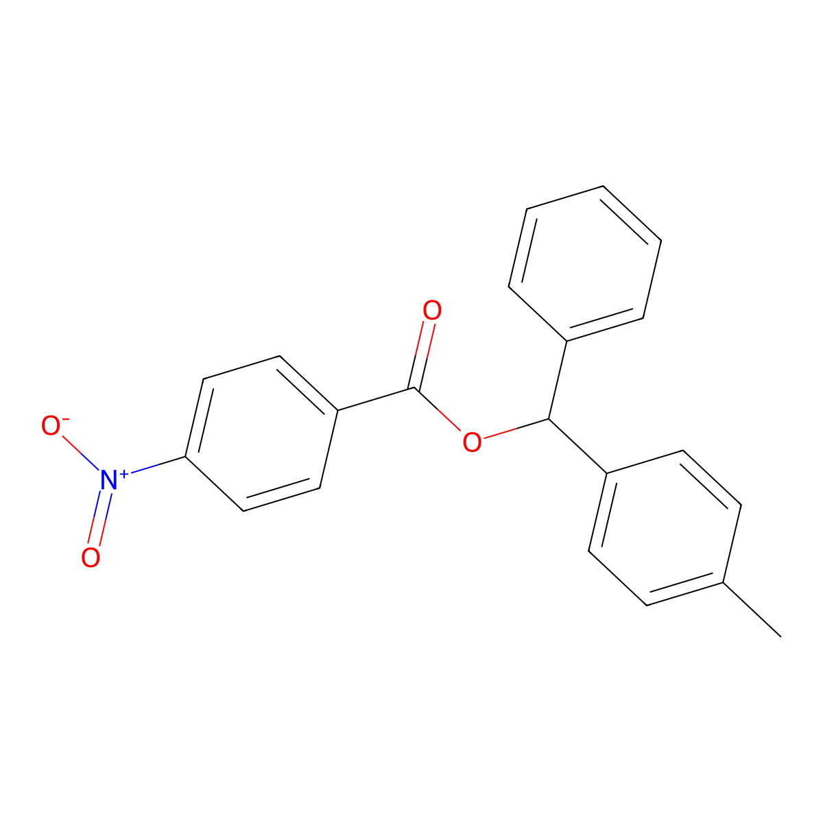(4-Methylphenyl)phenylmethyl 4-nitrobenzoate molecular structure, CAS 32435-32-8