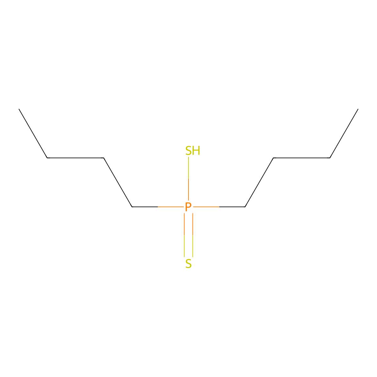Dibutylphosphinodithioic acid molecular structure, CAS 32435-35-1