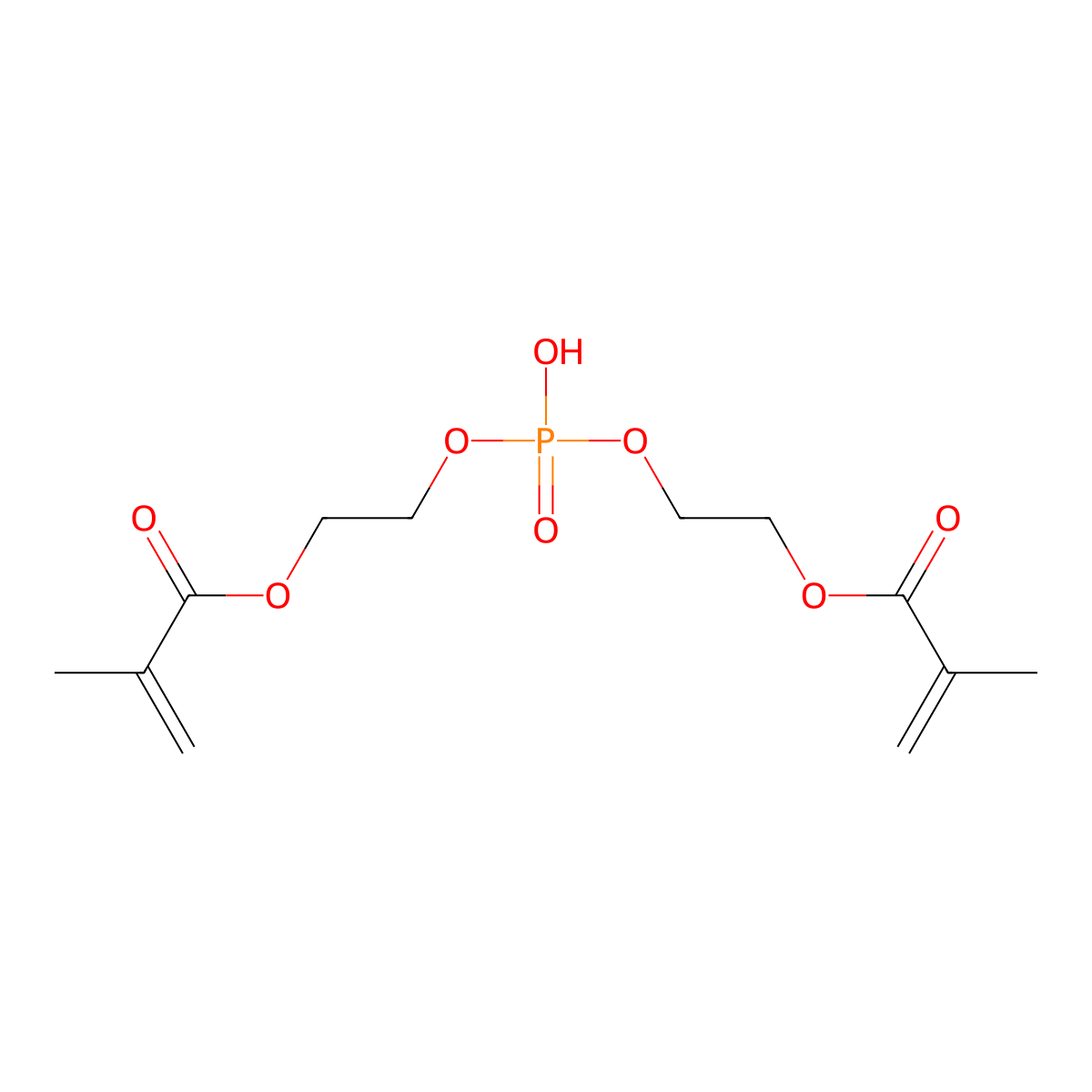 Bis(2-(methacryloyloxy)ethyl) phosphate molecular structure, CAS 32435-46-4