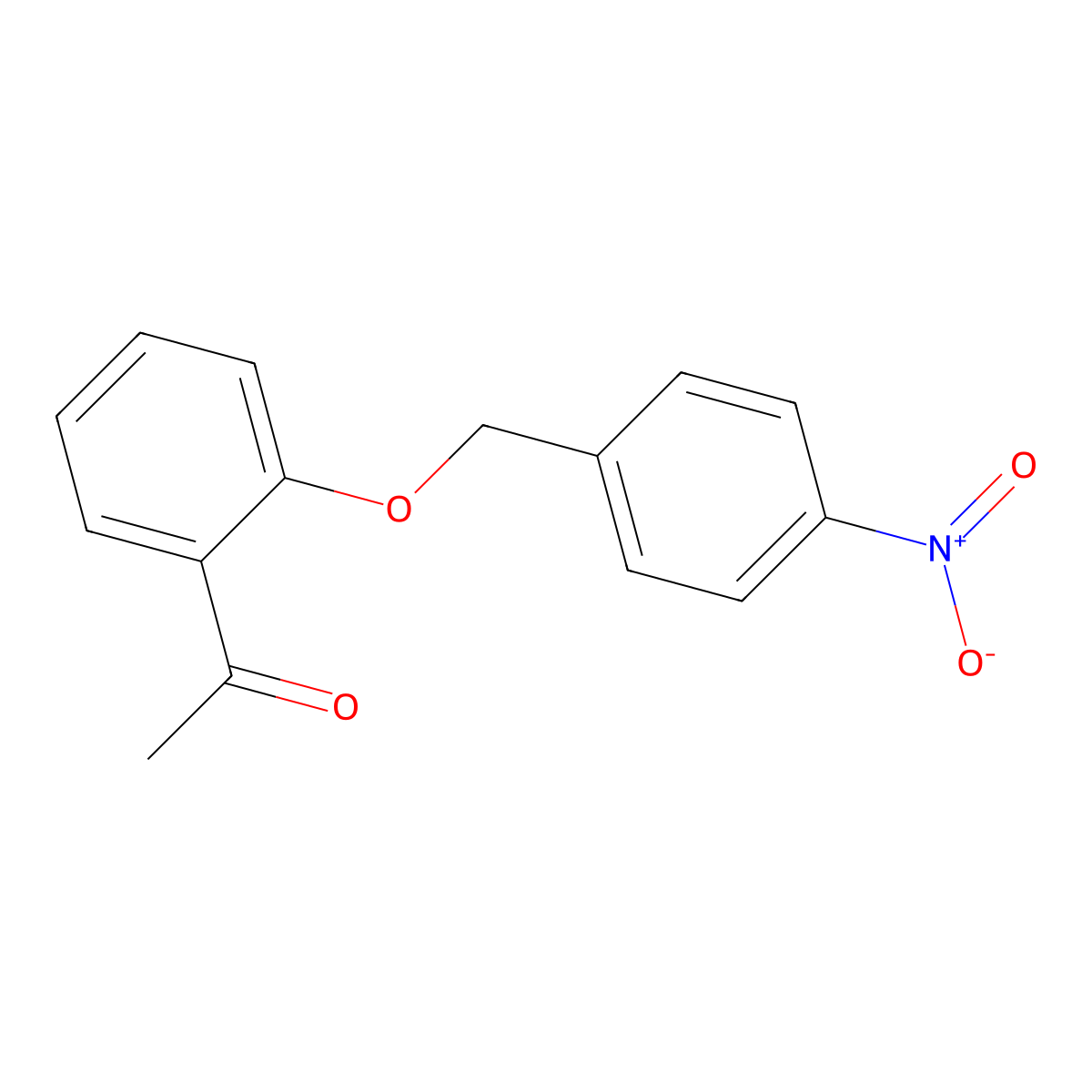 1-{2-[(4-Nitrophenyl)methoxy]phenyl}ethan-1-one molecular structure, CAS 32437-48-2