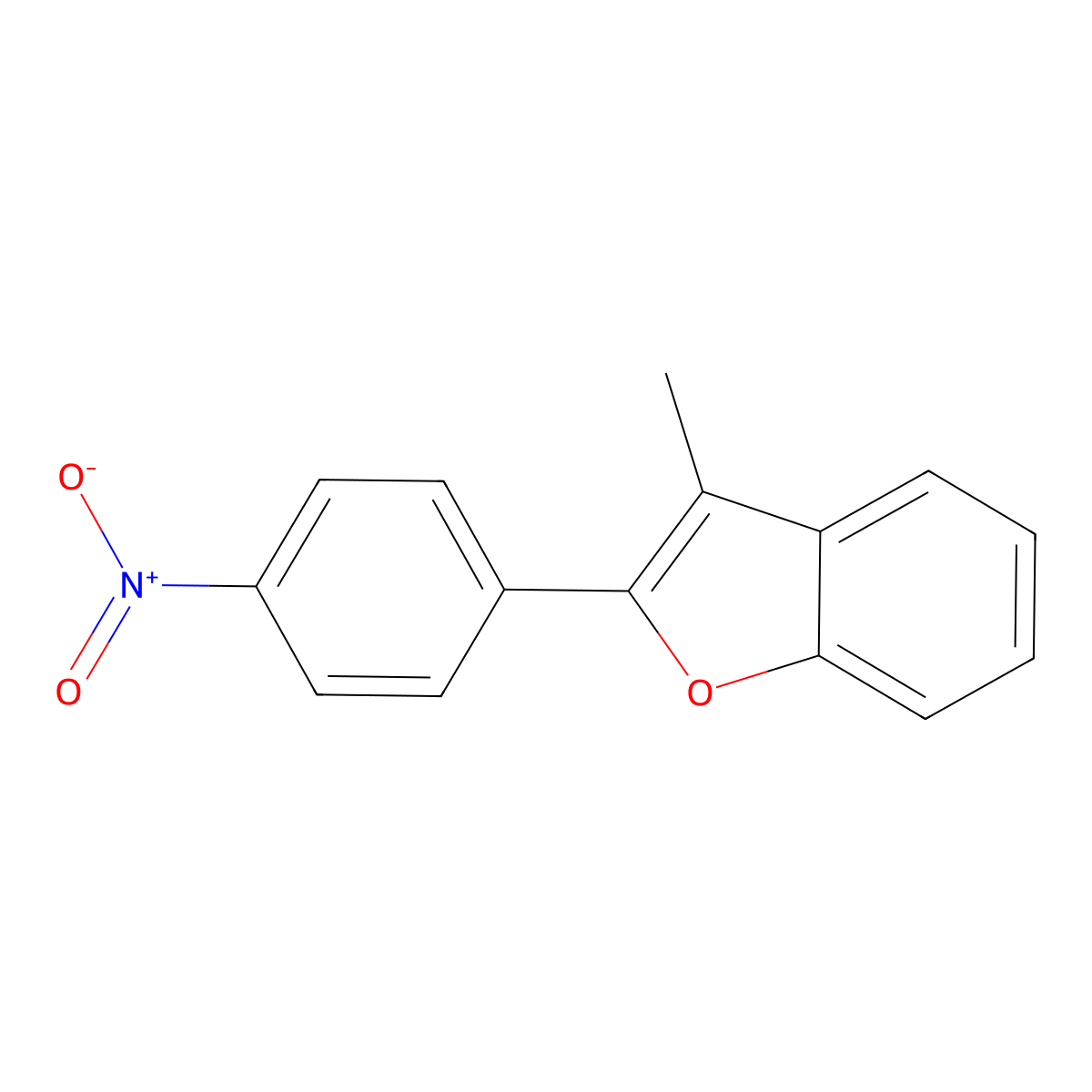 3-Methyl-2-(4-nitrophenyl)benzofuran molecular structure, CAS 32437-49-3