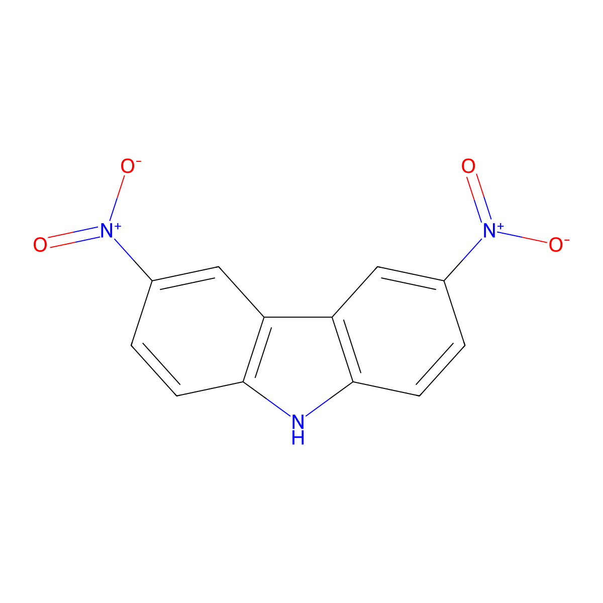3,6-Dinitrocarbazole molecular structure, CAS 3244-54-0