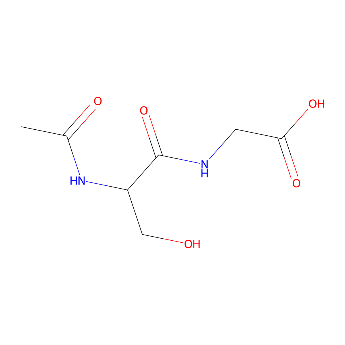 N-Acetylserylglycine molecular structure, CAS 3244-65-3