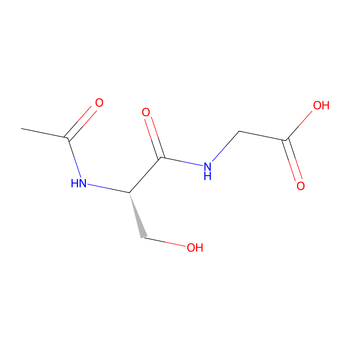 N-Acetylserylglycine molecular structure, CAS 3244-65-3