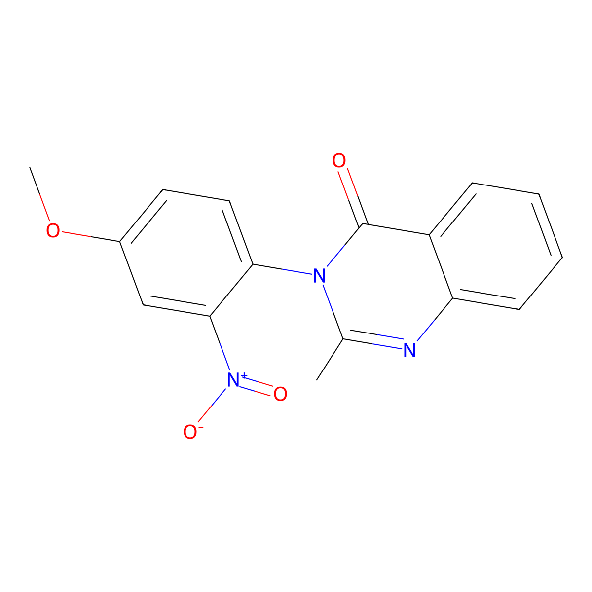 3-(4-Methoxy-2-nitrophenyl)-2-methyl-4(3H)-quinazolinone molecular structure, CAS 3244-79-9