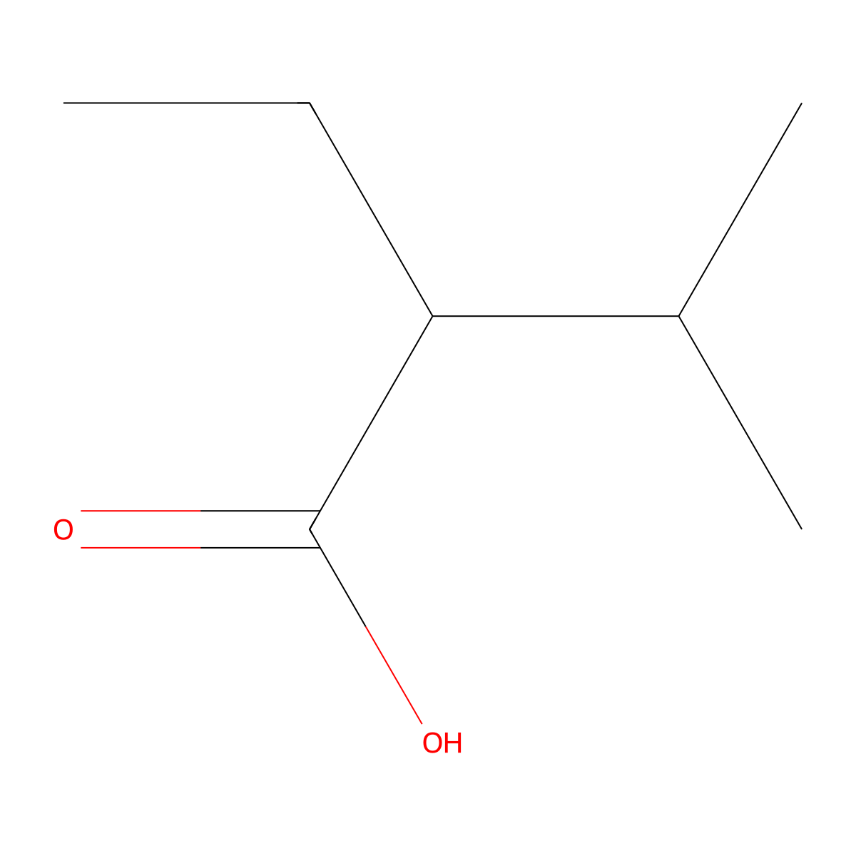 2-Ethyl-3-methylbutanoic acid molecular structure, CAS 32444-32-9