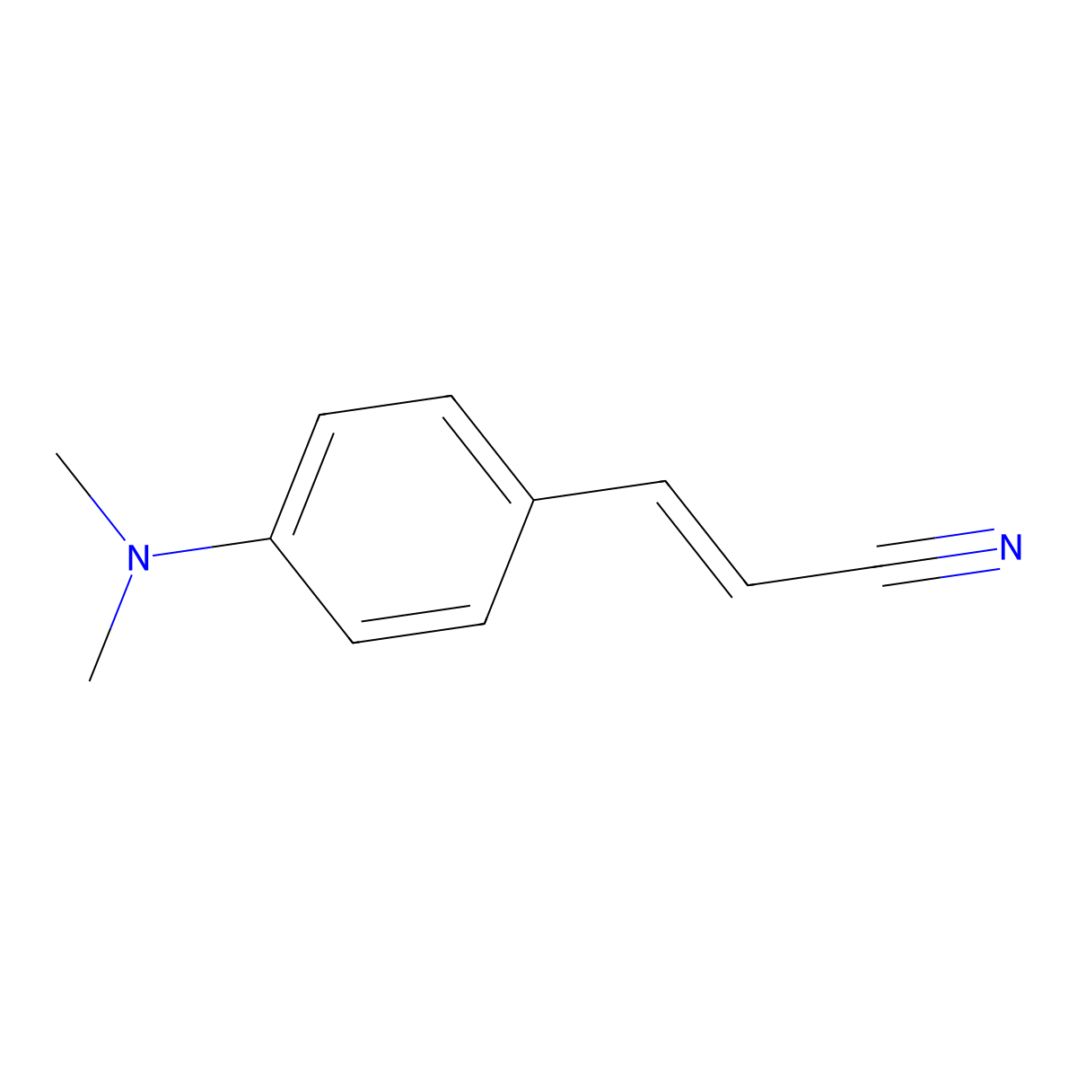 p-(Dimethylamino)cinnamonitrile molecular structure, CAS 32444-63-6