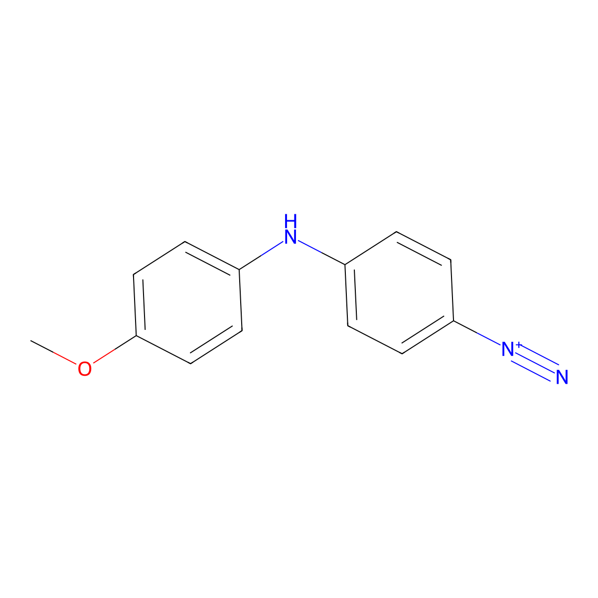 4-((4-Methoxyphenyl)amino)benzenediazonium molecular structure, CAS 32445-13-9