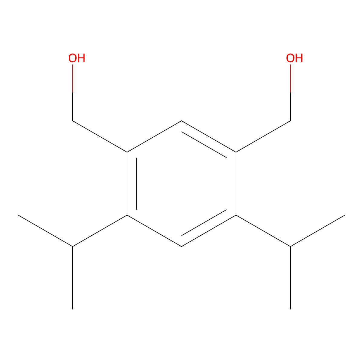(4,6-Diisopropyl-1,3-phenylene)dimethanol molecular structure, CAS 32445-22-0