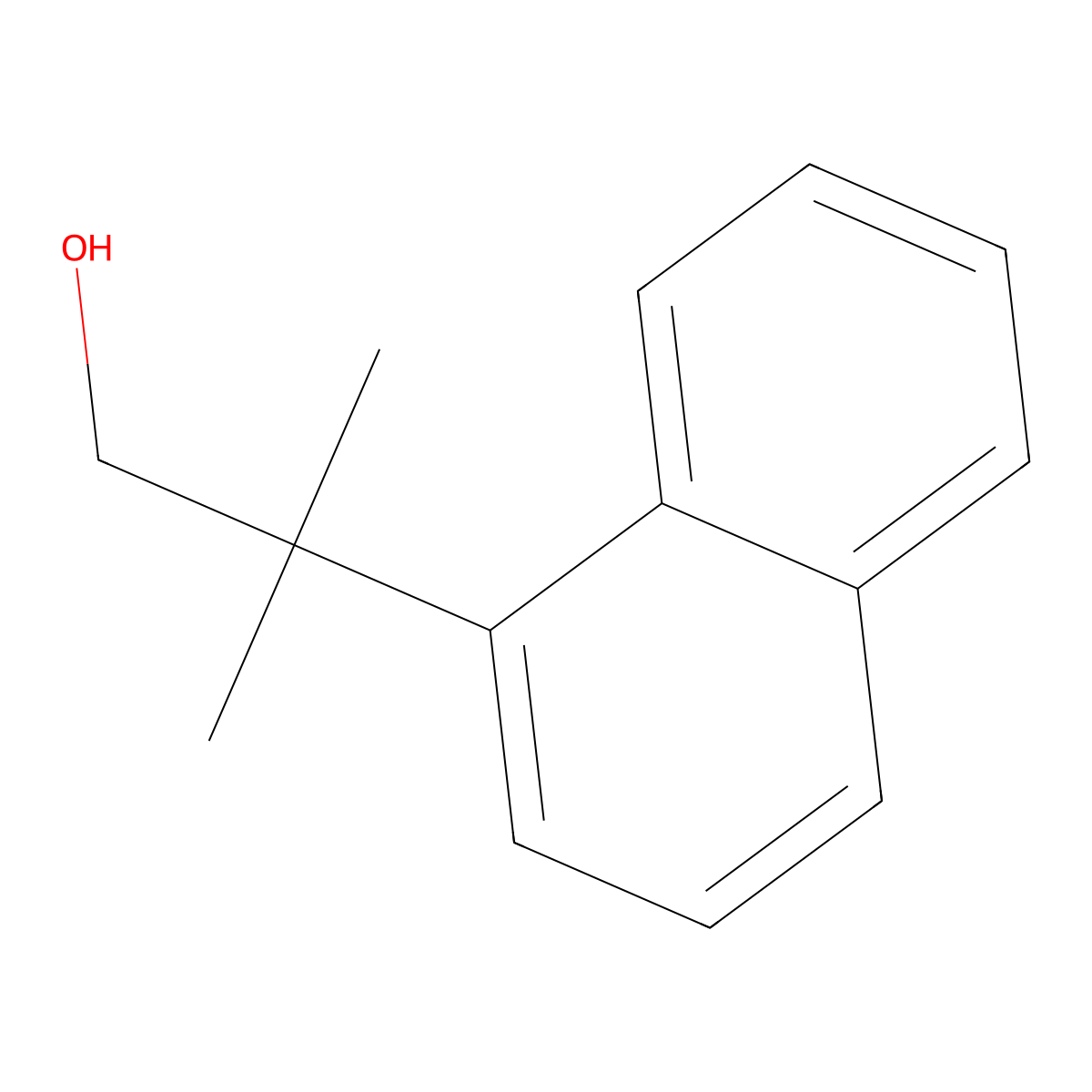 2-Methyl-2-(naphthalen-1-YL)propan-1-OL molecular structure, CAS 32445-93-5