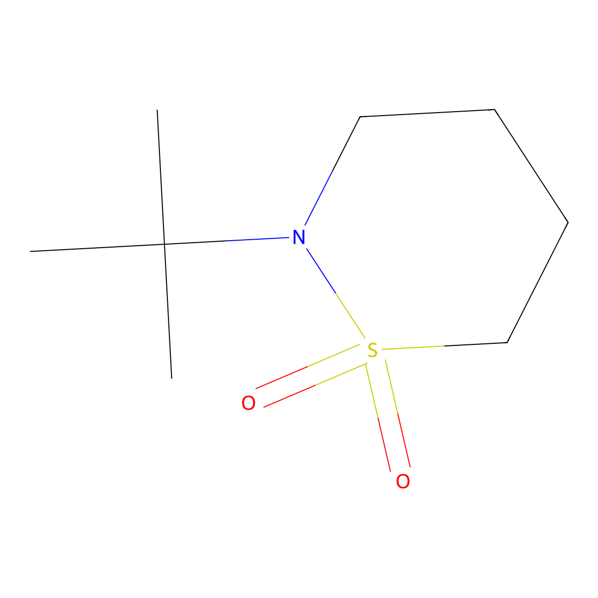 2-Tert-butyl-1lambda6,2-thiazinane-1,1-dione molecular structure, CAS 32446-06-3