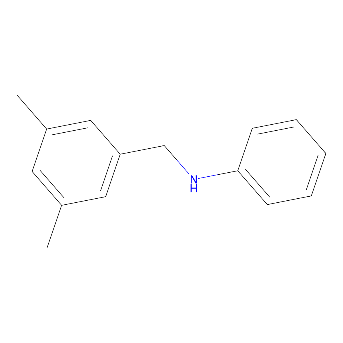 3,5-Dimethyl-N-phenylbenzenemethanamine molecular structure, CAS 32446-15-4