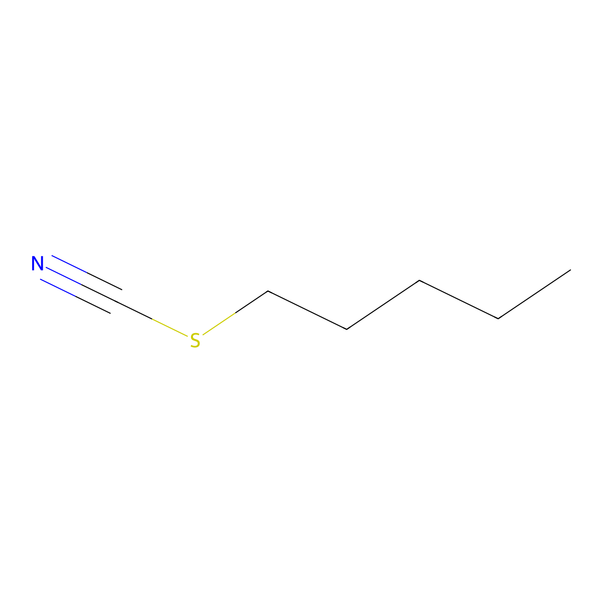 Thiocyanic acid, pentyl ester molecular structure, CAS 32446-40-5