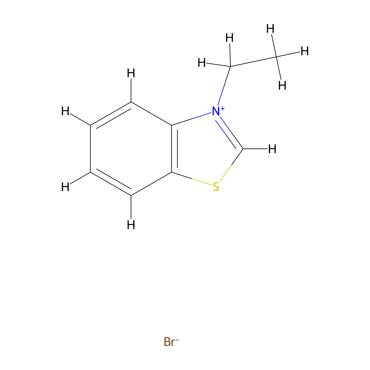 3-Ethylbenzo[d]thiazol-3-ium bromide molecular structure, CAS 32446-47-2
