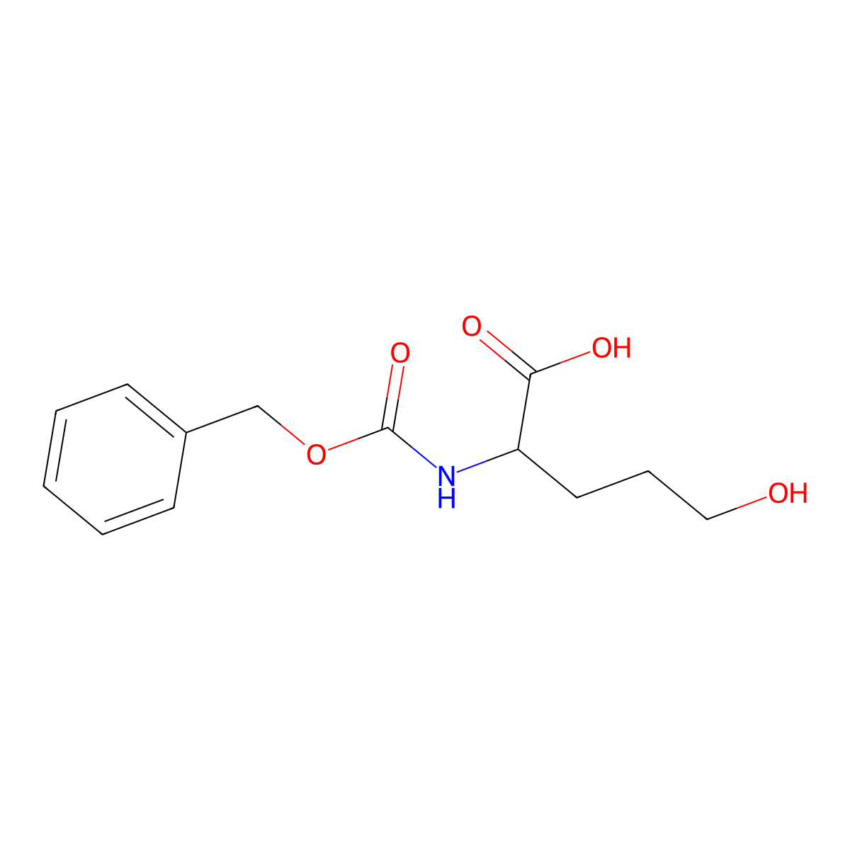 N-Cbz-5-hydroxy-L-norvaline molecular structure, CAS 32447-19-1