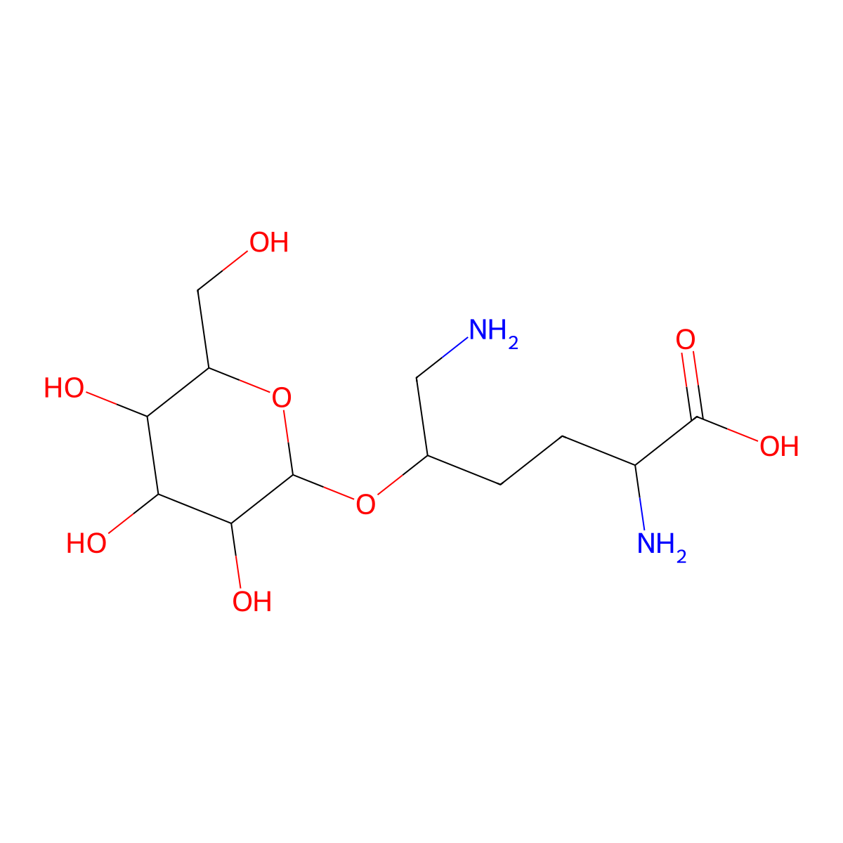 Galactosylhydroxylysine molecular structure, CAS 32448-36-5