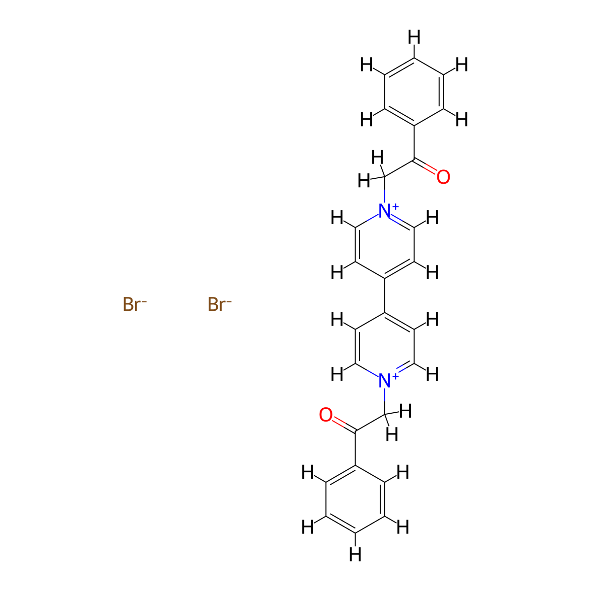 1,1'-Bis(2-oxo-2-phenylethyl)-4,4'-bipyridinium dibromide molecular structure, CAS 32449-21-1