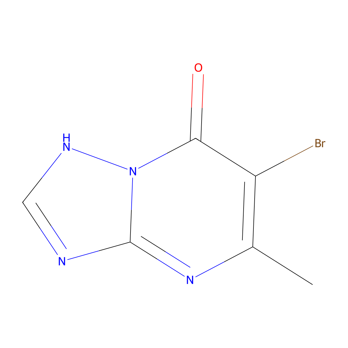 [1,2,4]Triazolo[1,5-a]pyrimidin-7-ol, 6-bromo-5-methyl- molecular structure, CAS 32449-41-5