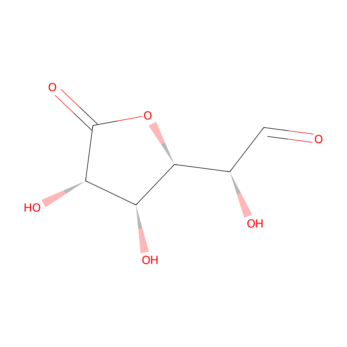 Glucuronolactone molecular structure, CAS 32449-92-6