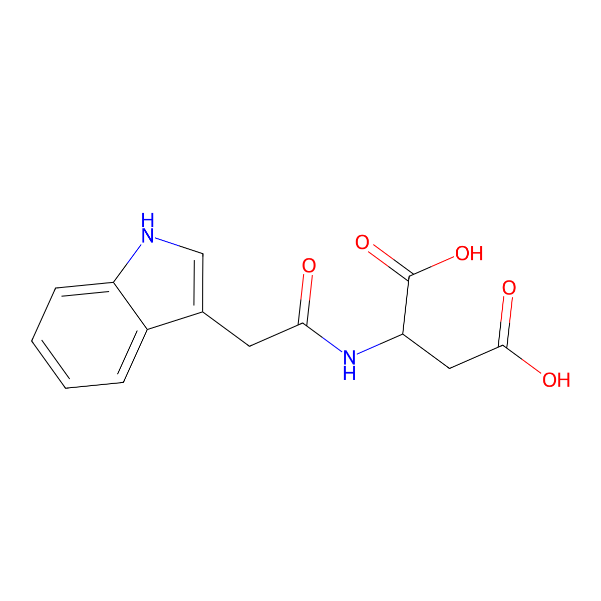 Indole-3-acetyl-aspartic acid molecular structure, CAS 32449-99-3
