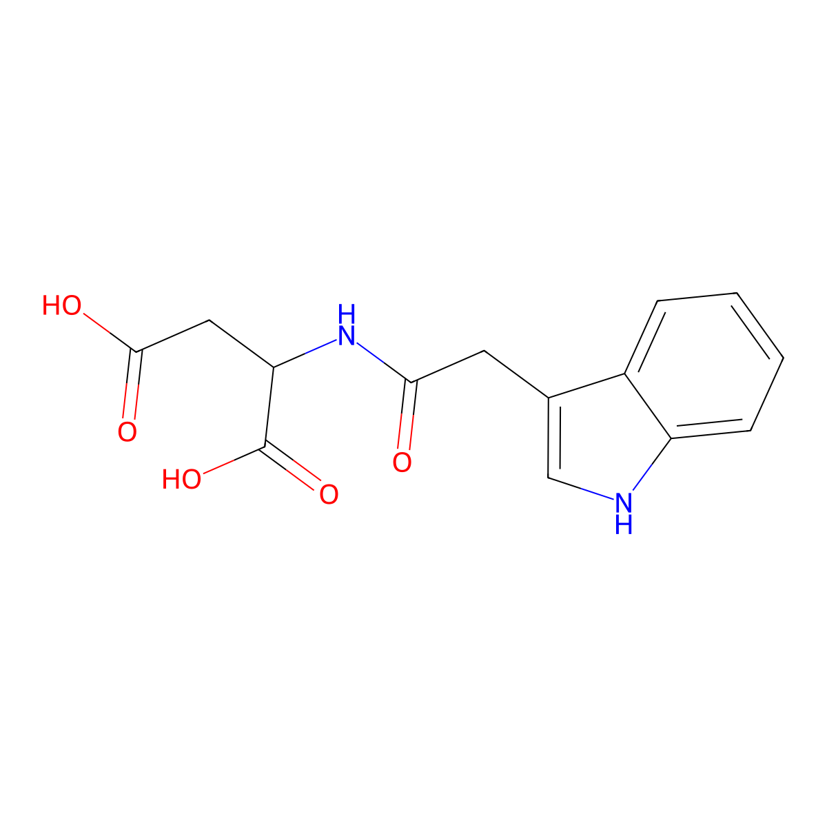 Indole-3-acetyl-aspartic acid molecular structure, CAS 32449-99-3