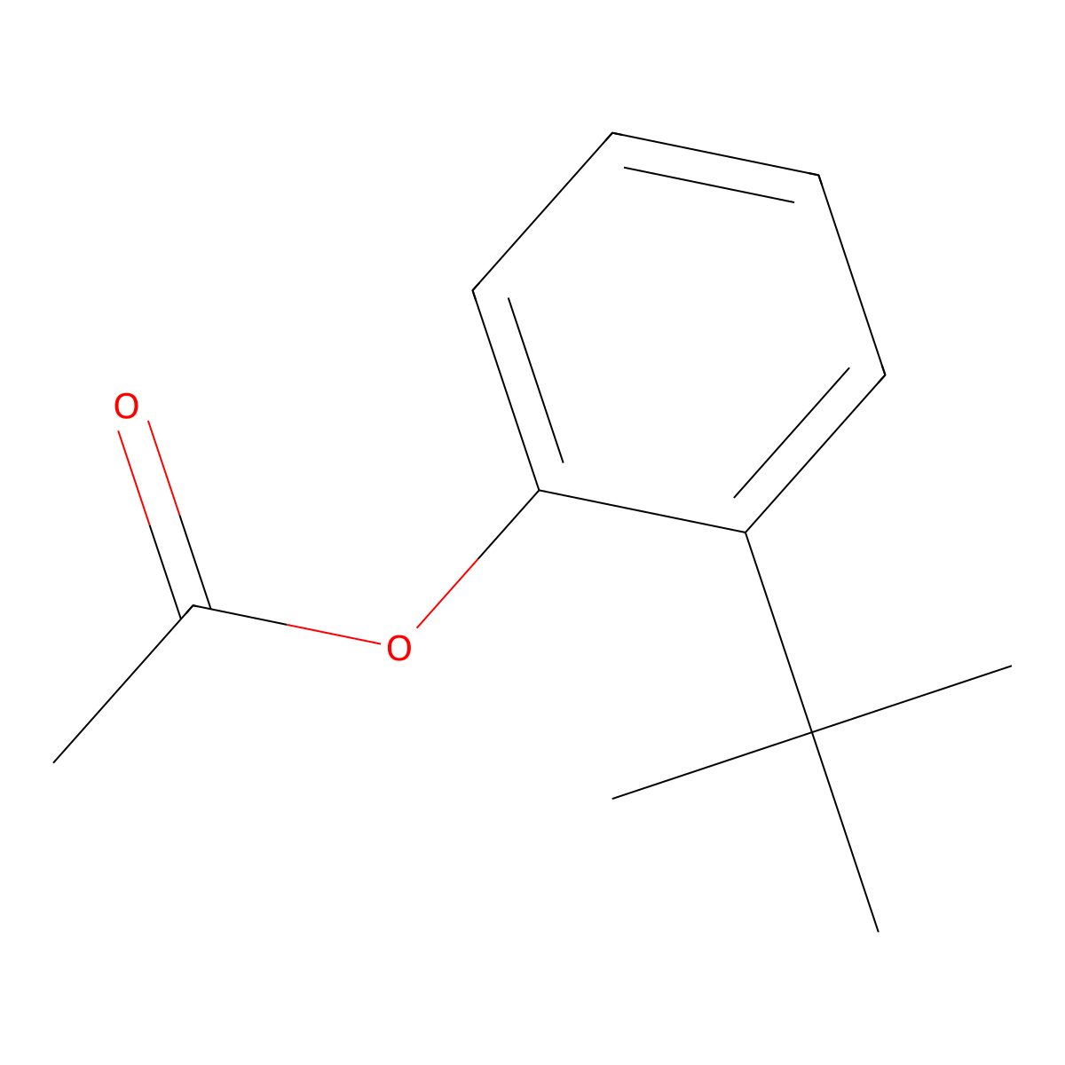 2-(Tert-butyl)phenyl acetate molecular structure, CAS 3245-25-8