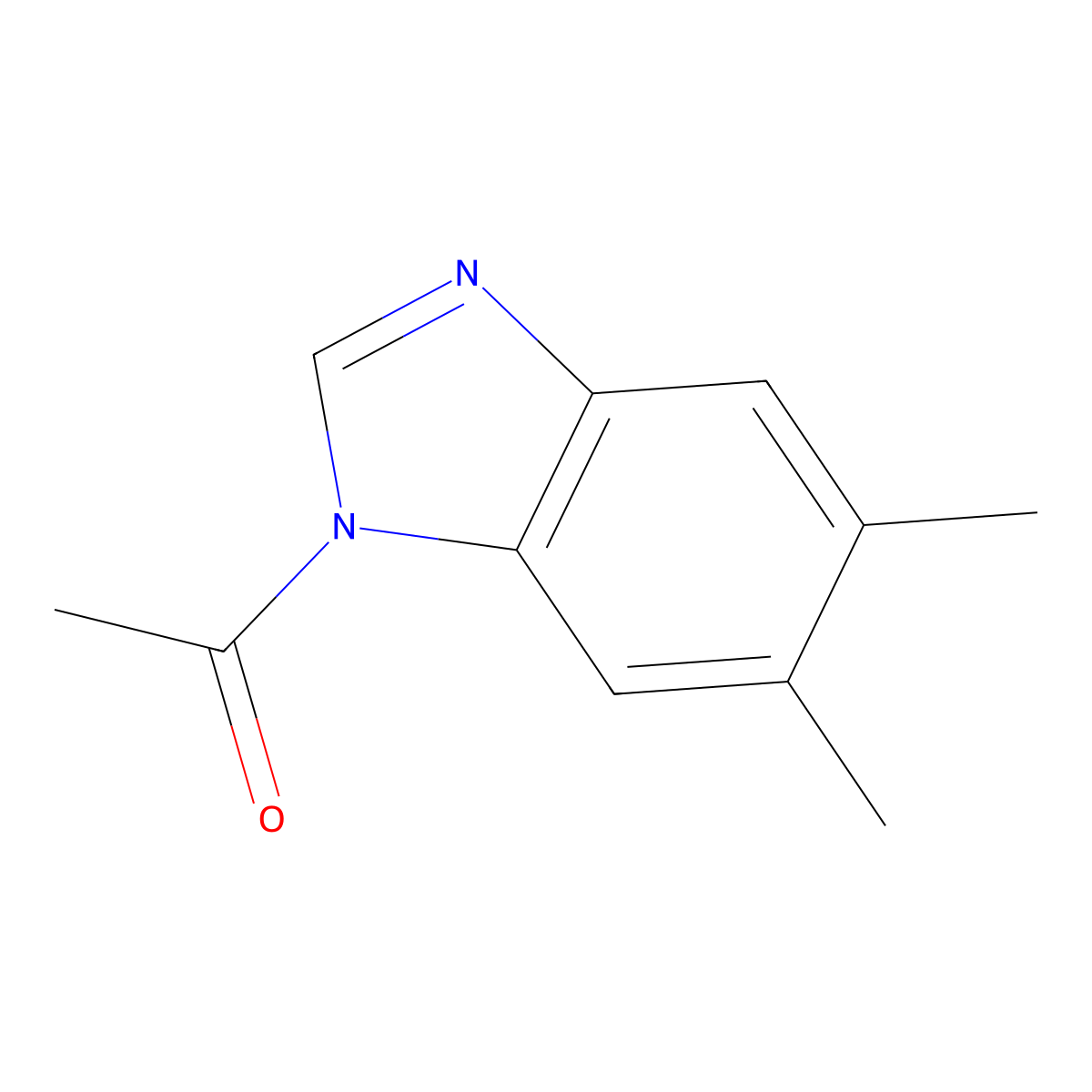 1-Acetyl-5,6-dimethylbenzimidazole molecular structure, CAS 3245-29-2