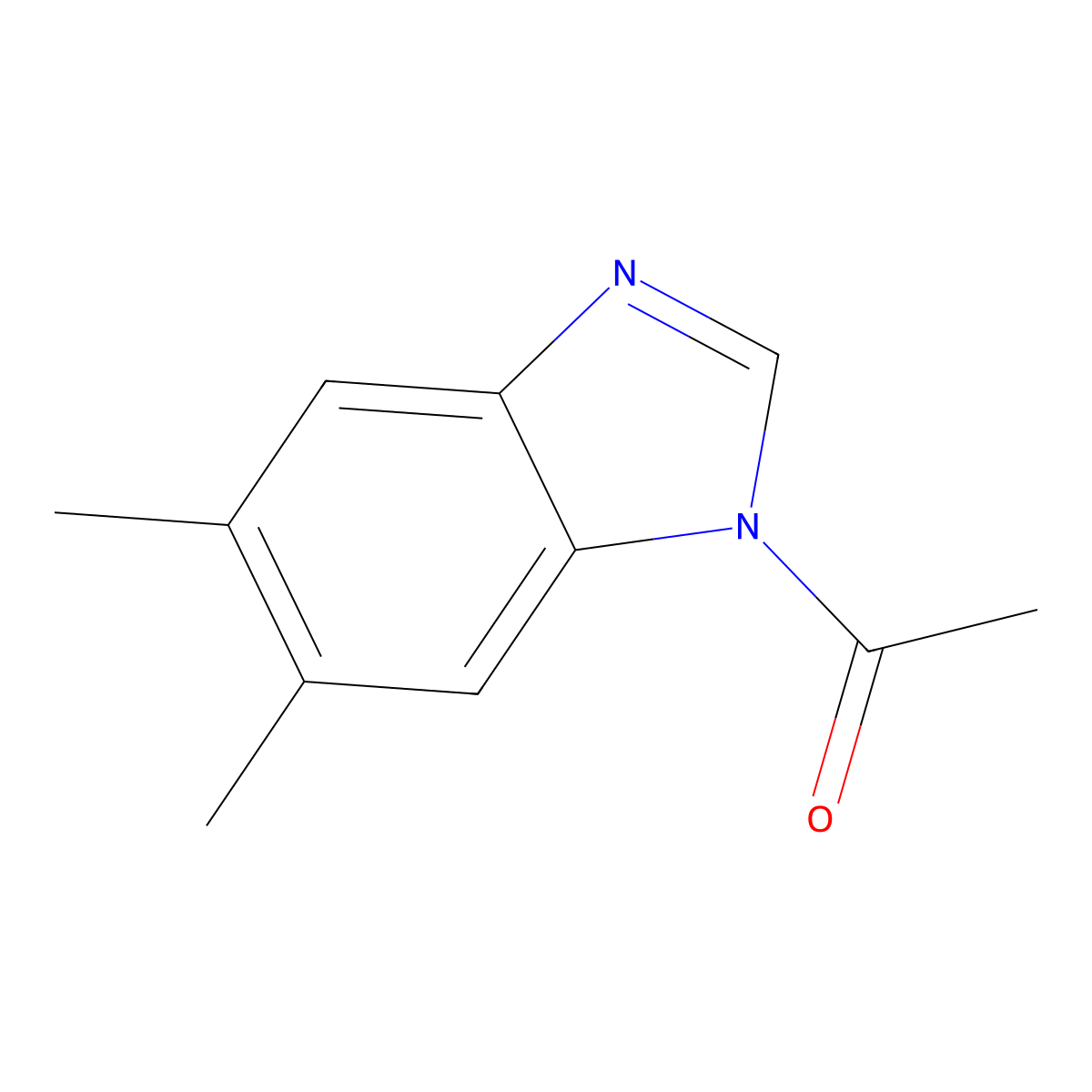 1-Acetyl-5,6-dimethylbenzimidazole molecular structure, CAS 3245-29-2