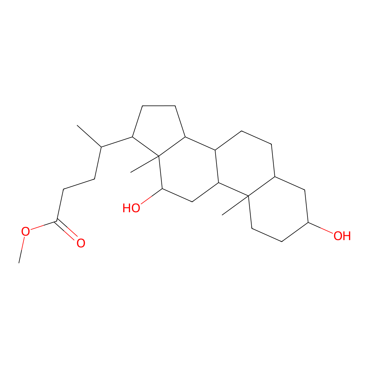 Methyl deoxycholate molecular structure, CAS 3245-38-3